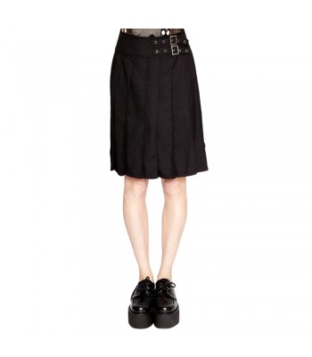 Women Gothic Kilt Steampunk Fashion Women Long Black Gothic Kilt